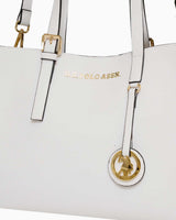 Us Polo Assn Logo Detaylı Aksesuarlı El Çantası Beyaz