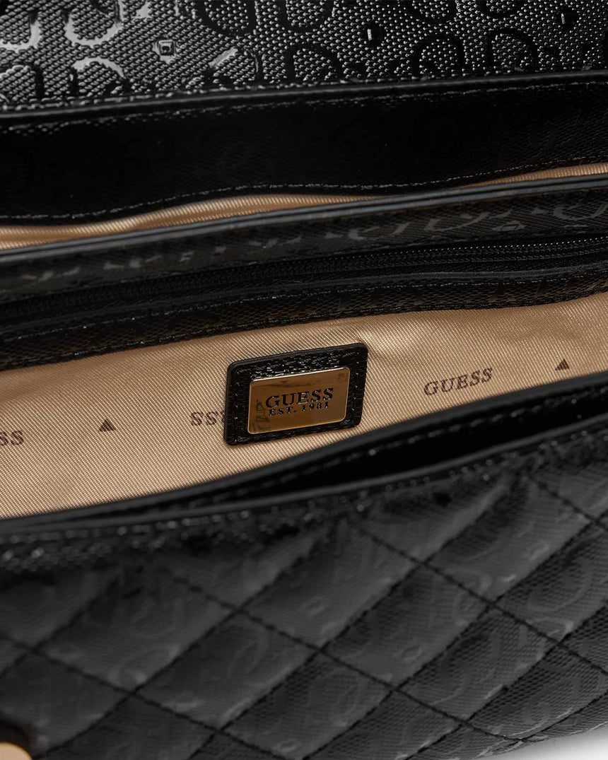 Guess Idra 4G Logolu Kapaklı Mini Kadın El Çantası Black
