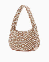 Guess Rianee Hobo Desenli Omuz Çantası Cognac