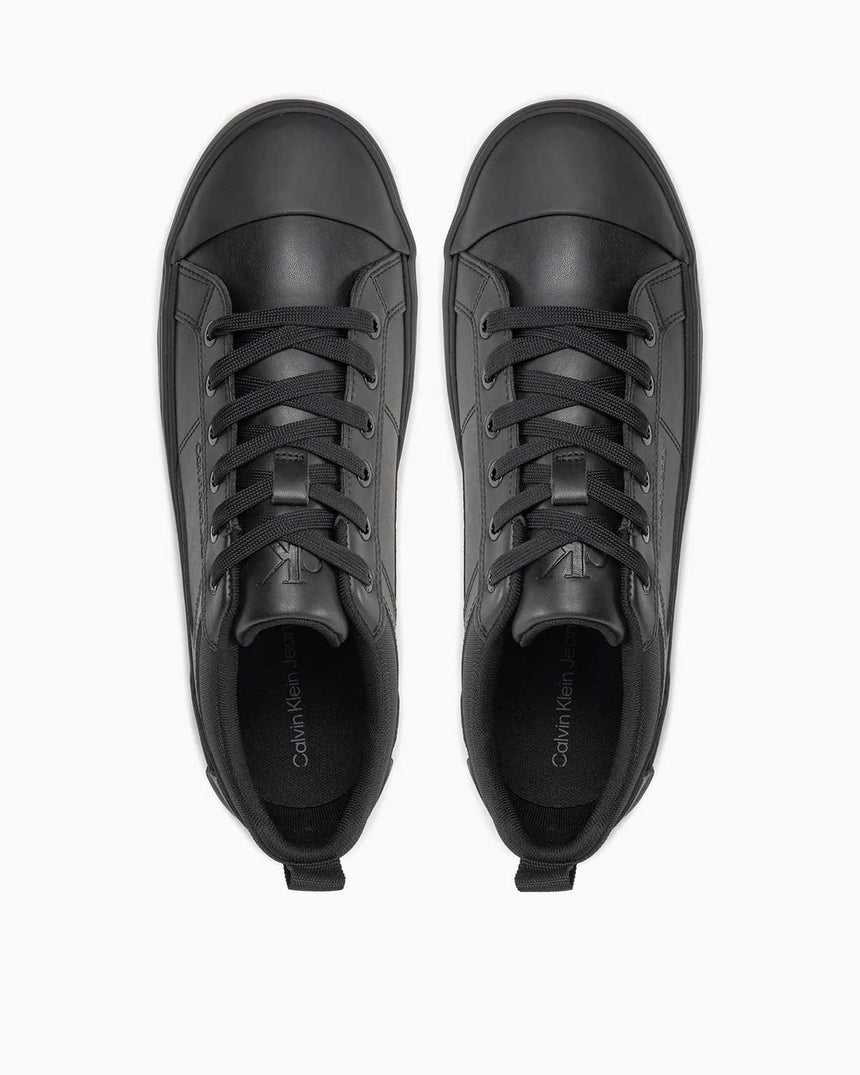 Calvin Klein Vulcanized Lace Up Sneakers Triple Black