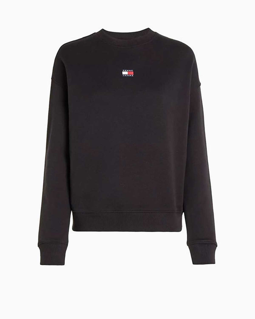 Tommy Hilfiger Badge Crew Pullover Sweatshirts Black