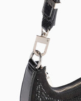 Guess Lua Small Taşlı Omuz Çantası Black