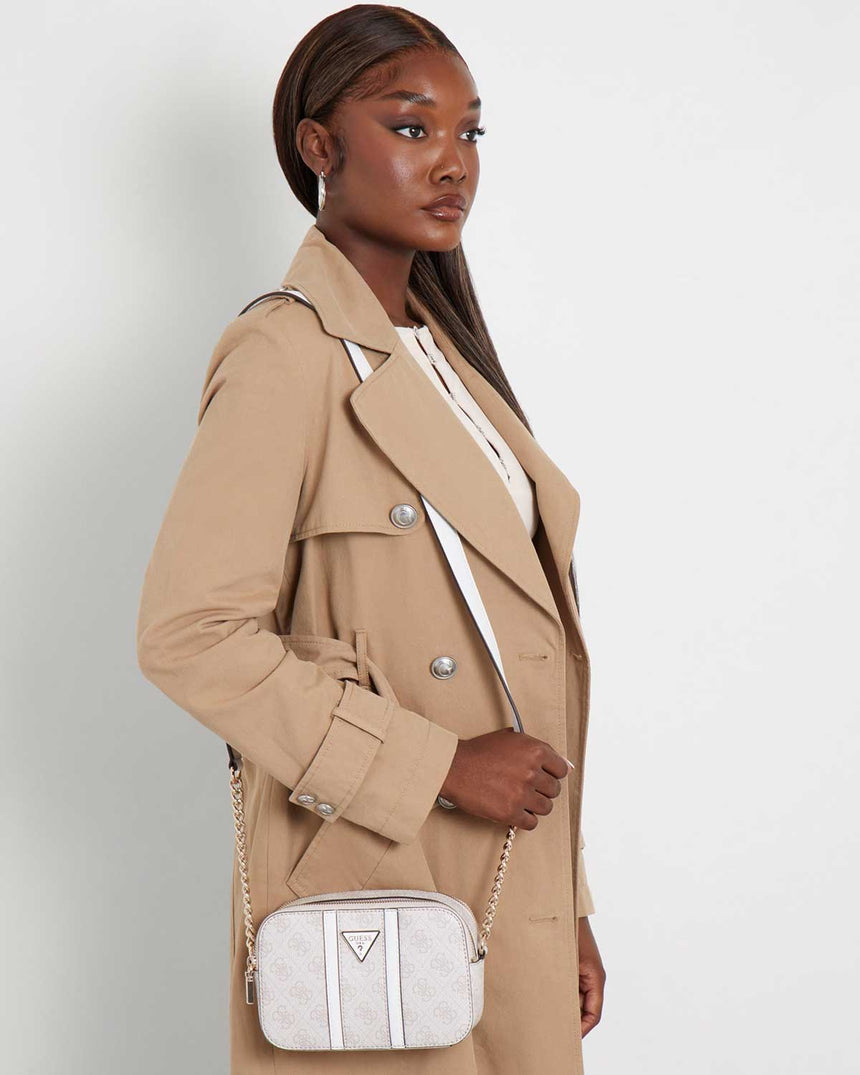 Guess Noreen Mini Sling Zincir Detaylı Çapraz Askılı Çanta Dove Logo