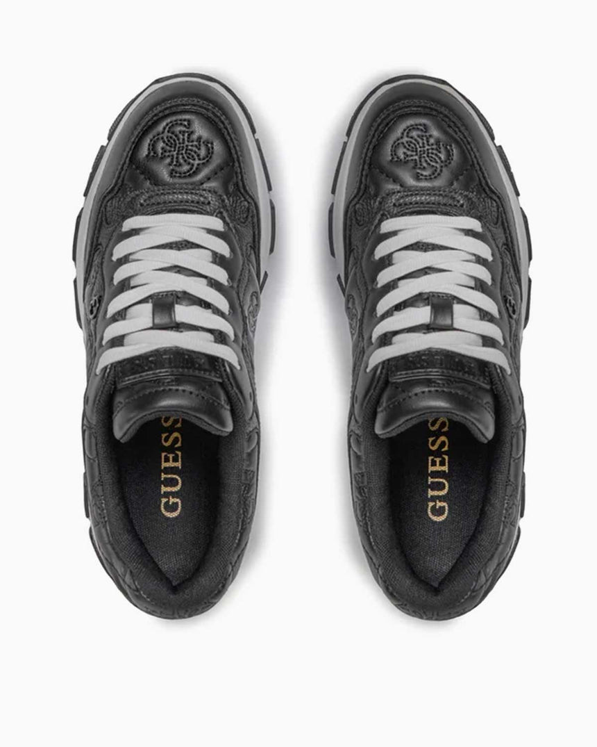 Guess Logolu Kalın Tabanlı Sneaker Black