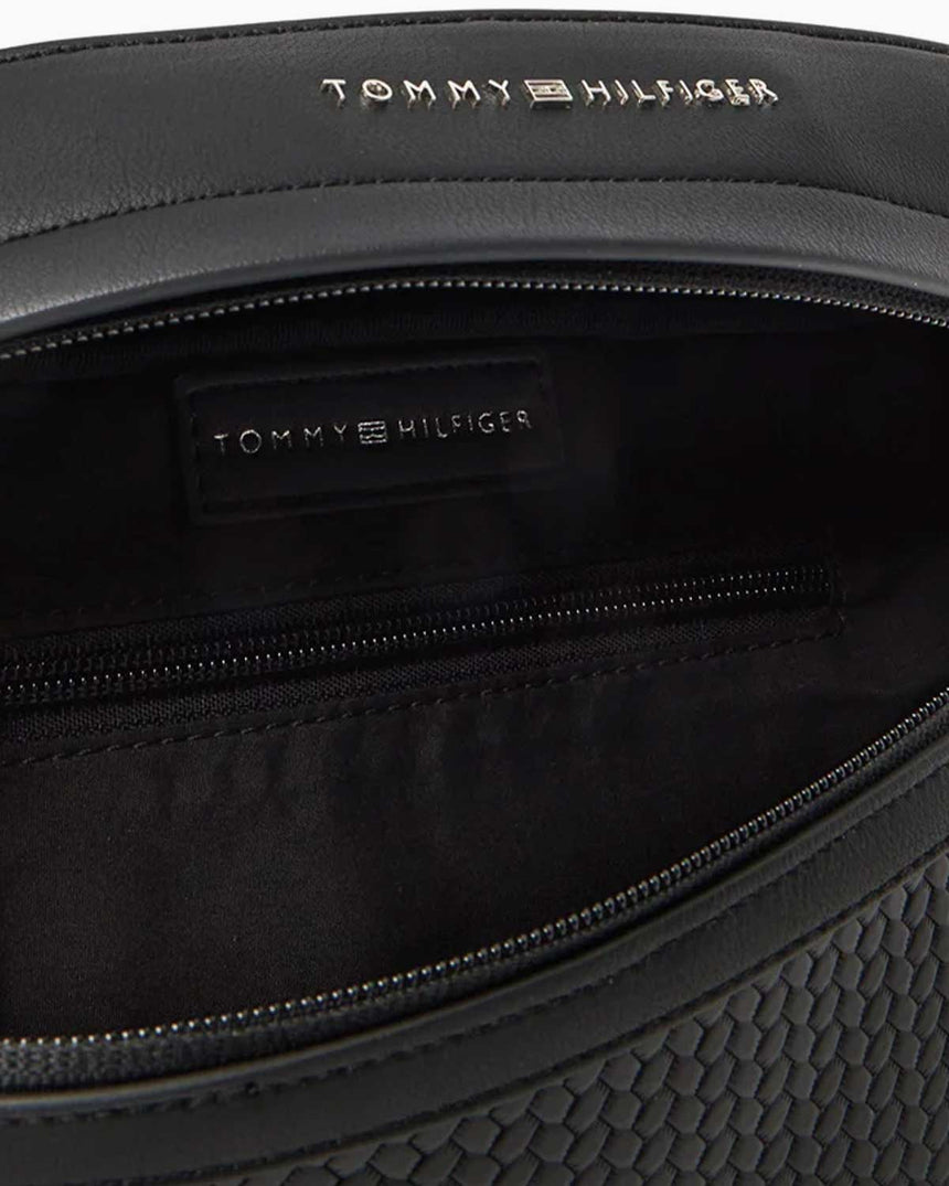 Tommy Hilfiger Örgü Detaylı Erkek Bel Çantası Black