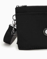 Kipling Riri  L Elevated Jacquard Kadın Omuz Çantası BLACK SIGNATURE JQ