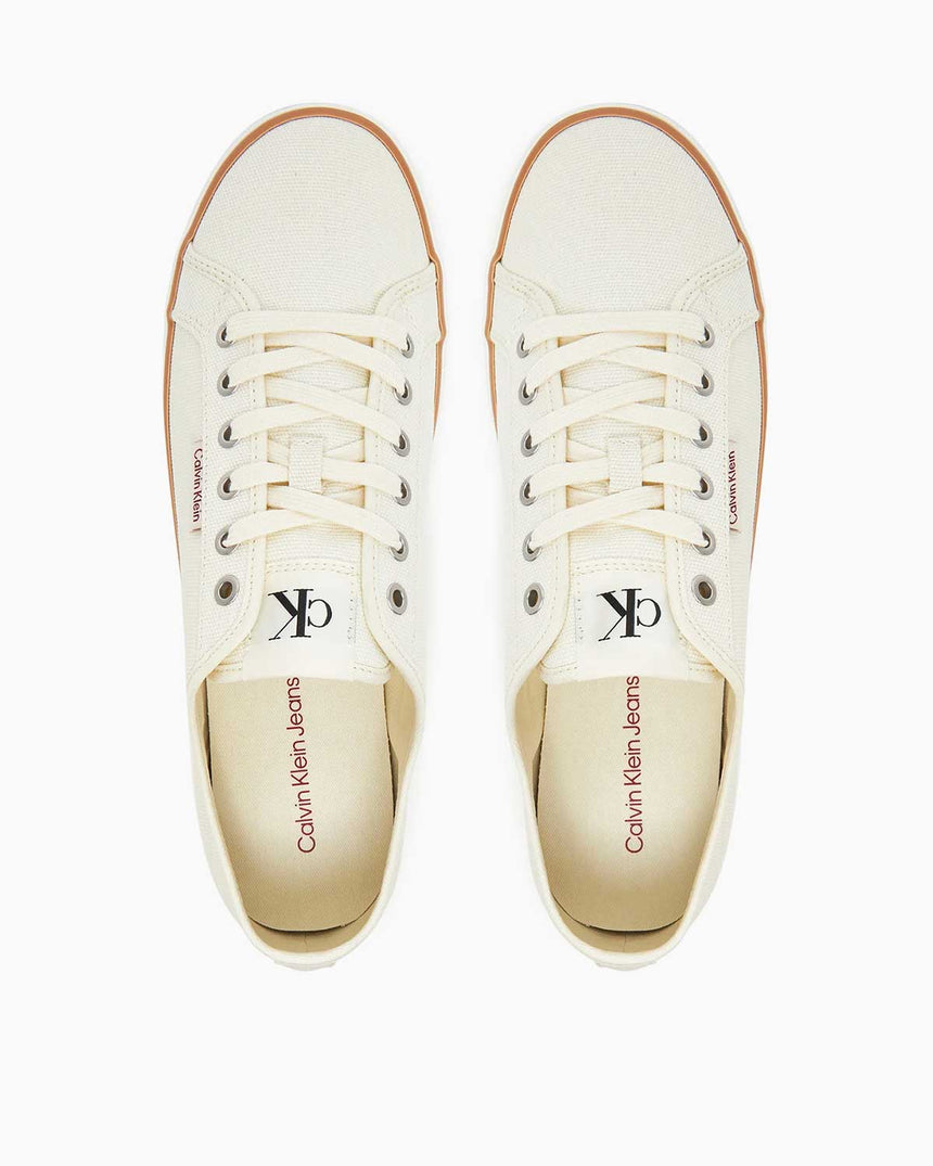 Calvin Klein Monaco Düşük Bilek Erkek Sneaker Creamy White/B White/Tanzine
