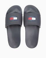 Tommy Hilfiger Aqua Pool Slide Erkek Terlik Washed Black
