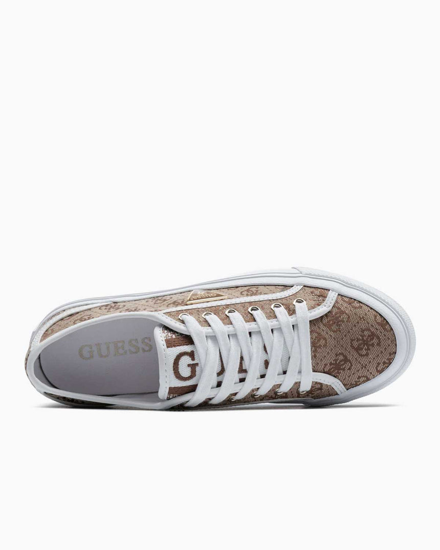 Guess Jelexa Monogram Sneaker Beige / Brown
