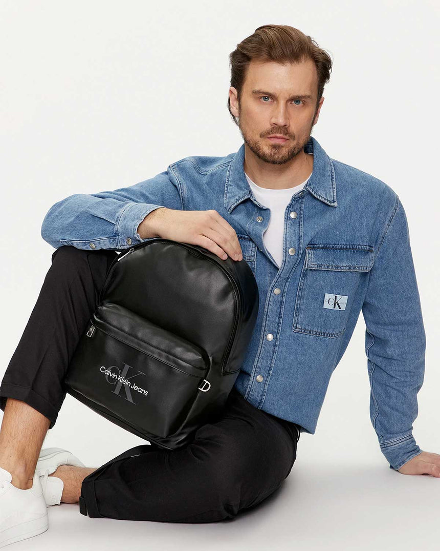 Calvin Klein Yazı Detaylı Sırt Çantası Black