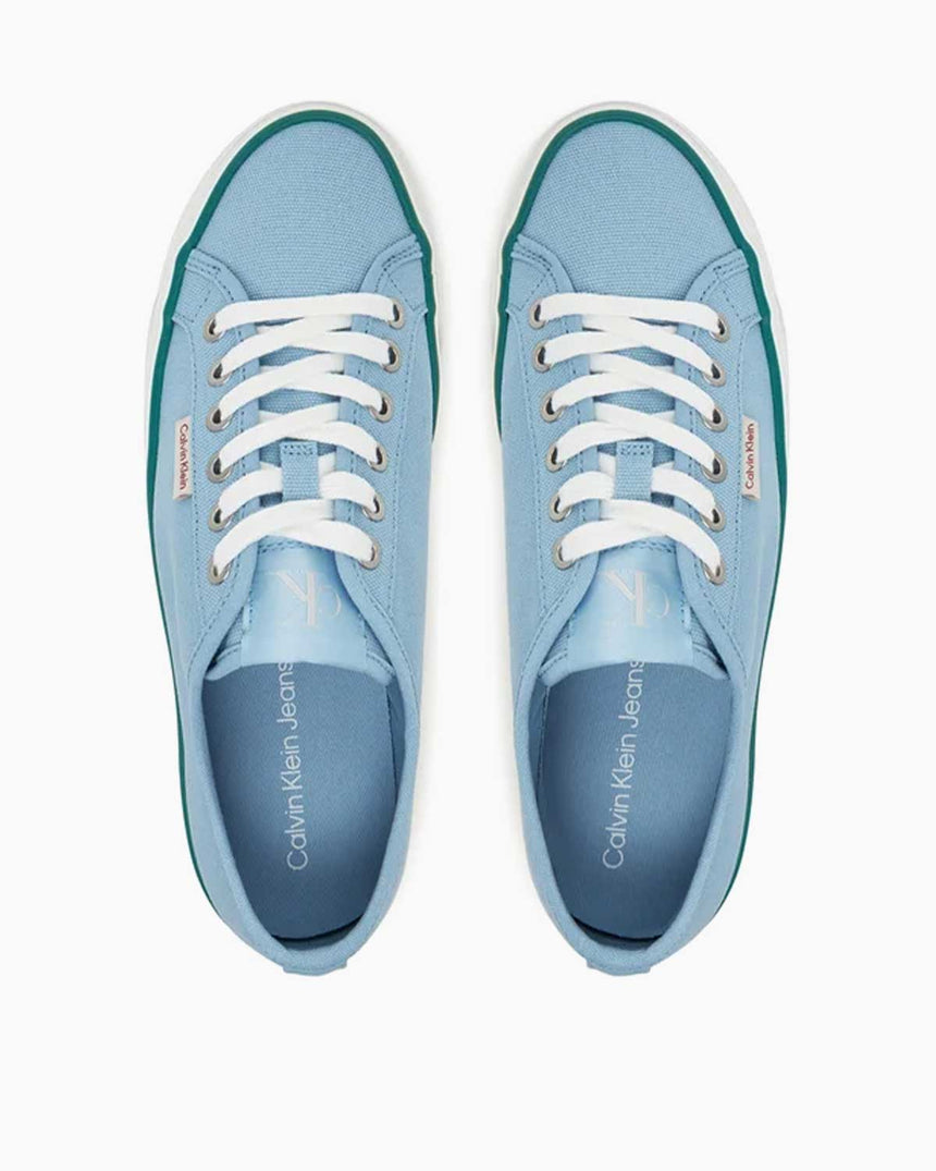 Calvin Klein Graz Flatform Logo Etiketli Kadın Pamuk Sneaker Cool Blue/Wild Green