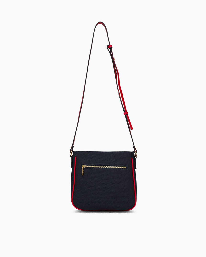 Us Polo Assn Gold Logo Detaylı Ayarlanabilir Çapraz Askılı Çanta Lacivert - Kırmızı - Beyaz