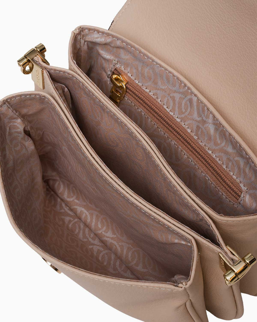 Us Polo Assn Mıknatıs Kapaklı Çapraz Askılı Çanta Bej