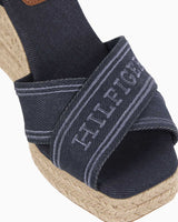 Tommy Hilfiger Wedge Espadrilles High Wedge Terlik Space Blue