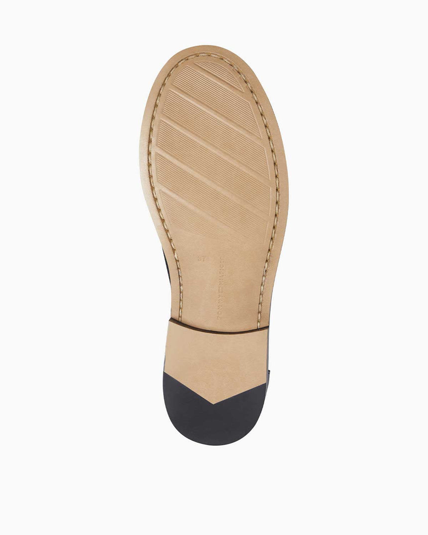 Tommy Hilfiger Loaföre Abrasivato Deri Ayakkabı Black