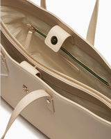 Tommy Hilfiger Chic Tote Logolu Omuz Çantası Classic Beige