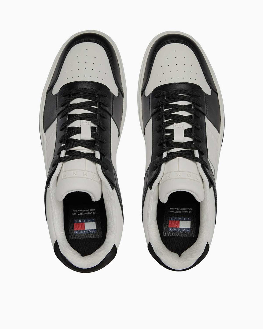 Tommy Hilfiger Brooklyn Leather Low Top Sneakers Black/Ecru