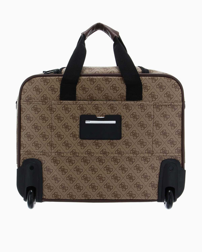 Guess Napoli Trolly Pilot Çantası Beige / Brown