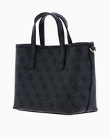 Guess Latona Mini Cüzdanlı Çıkarılabilir Uzatma Askılı El Çantası Coal Logo