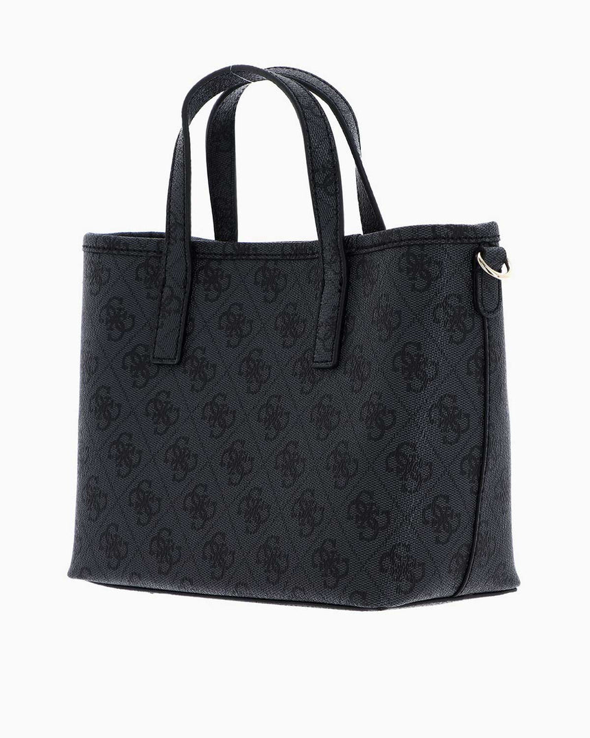 Guess Latona Mini Cüzdanlı Çıkarılabilir Uzatma Askılı El Çantası Coal Logo