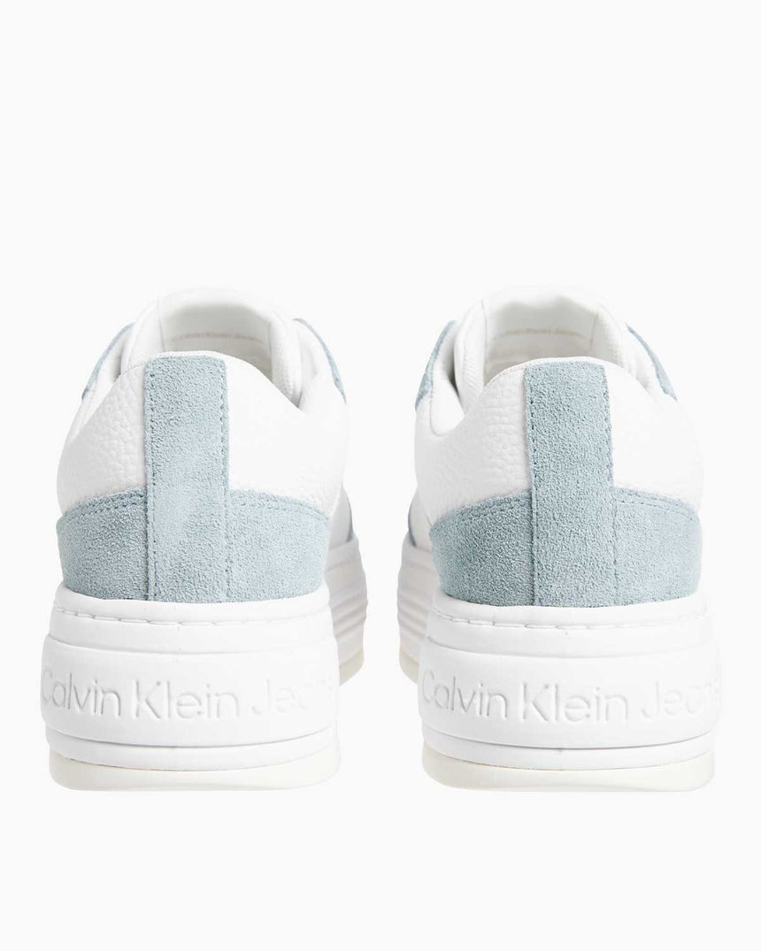 Calvin Klein Bold Flatform Low Top Sneaker Bright White/Blue Surf/Eggshell
