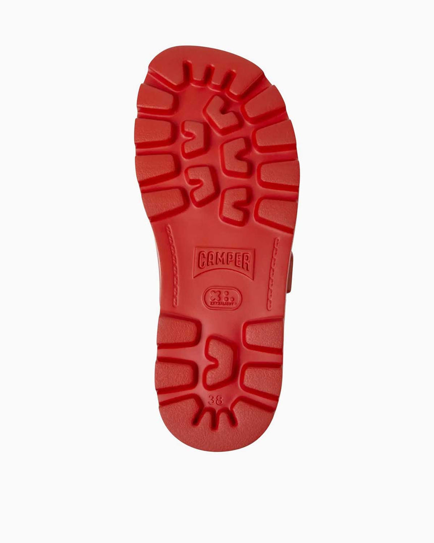 Camper Brutus Çift Bantlı Terlik Parlak Kırmızı