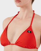 Calvin Klein Triangle Swim Tops Bikini Üstü Flaming Chili