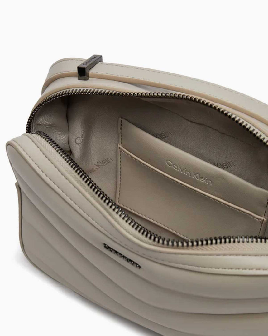 Calvin Klein Line Quilt Crossover Camera Bag Sand Pebble