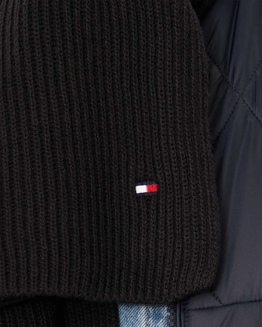 Tommy Hilfiger Flag Pima Cash Atkı Black