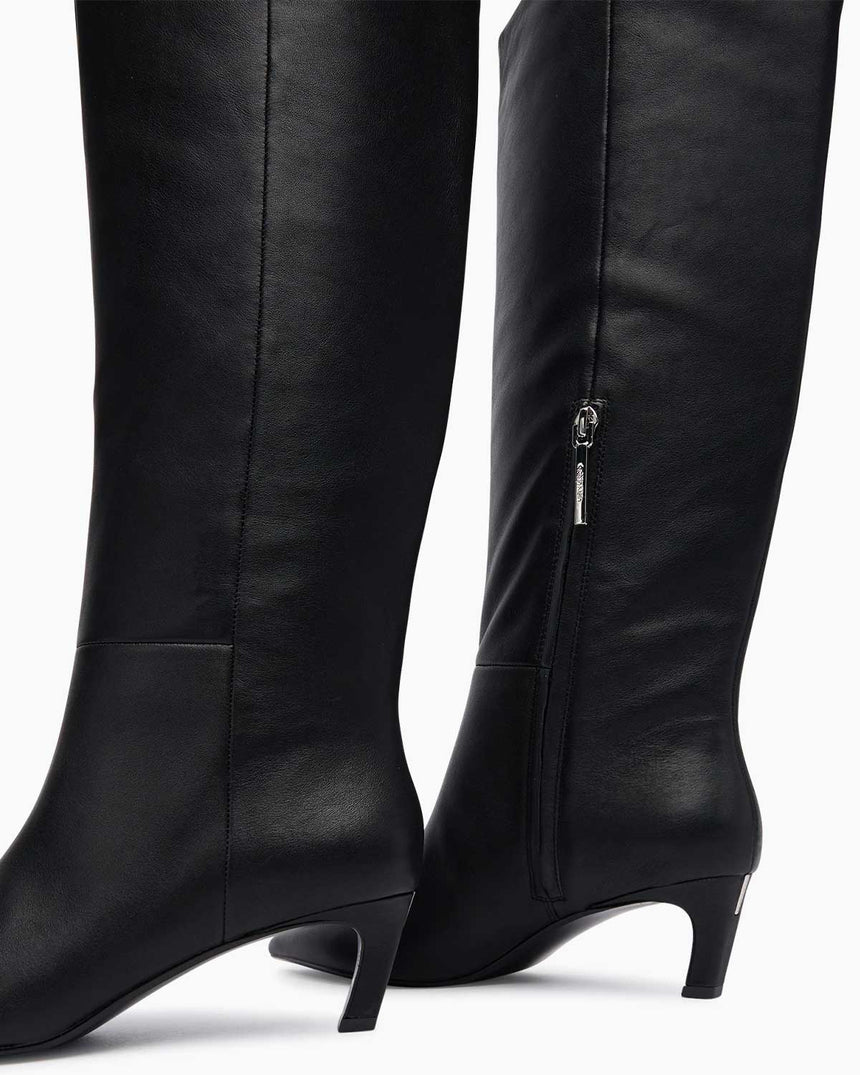 Calvin Klein Cora Ess Kitten Topuklu Uzun Bot CK Black