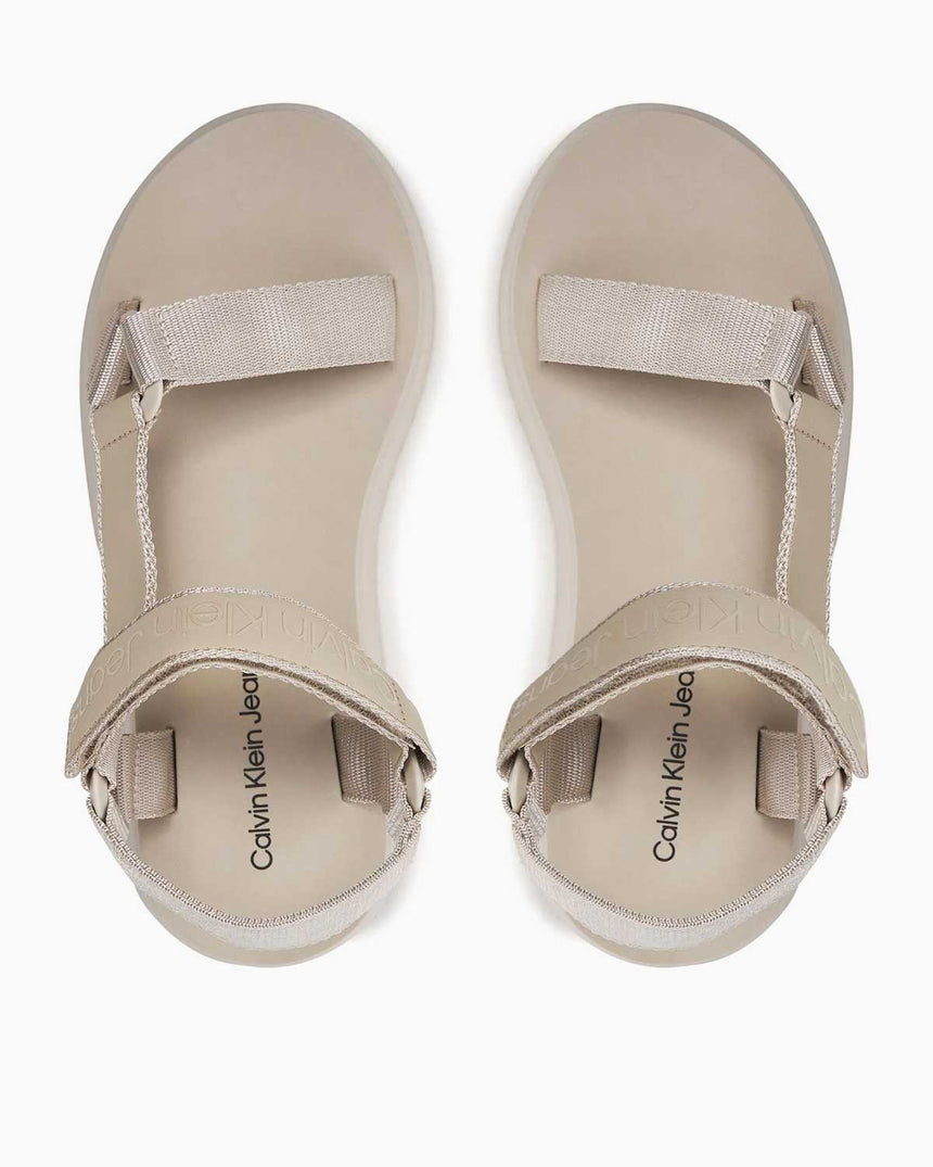 Calvin Klein Velcro Flat Sandalet Eggshell