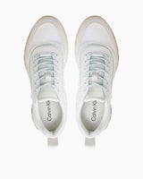 Calvin Klein Runner Lace Up Mesh Mix Kadın Sneaker White/Milky Green