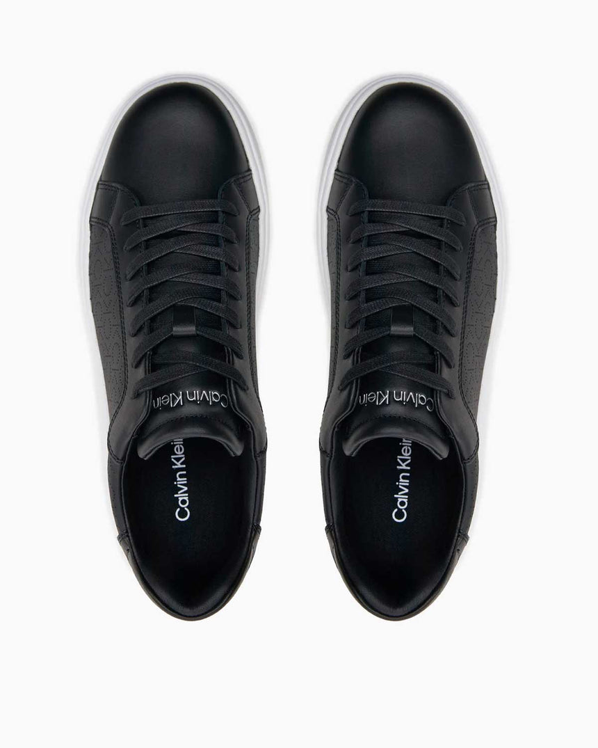 Calvin Klein Low Top Lace Up Sneakers Black Mono