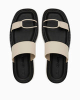 Calvin Klein Zadar Halat Detaylı Yumuşak Kadın Sandalet Eggshell/Black