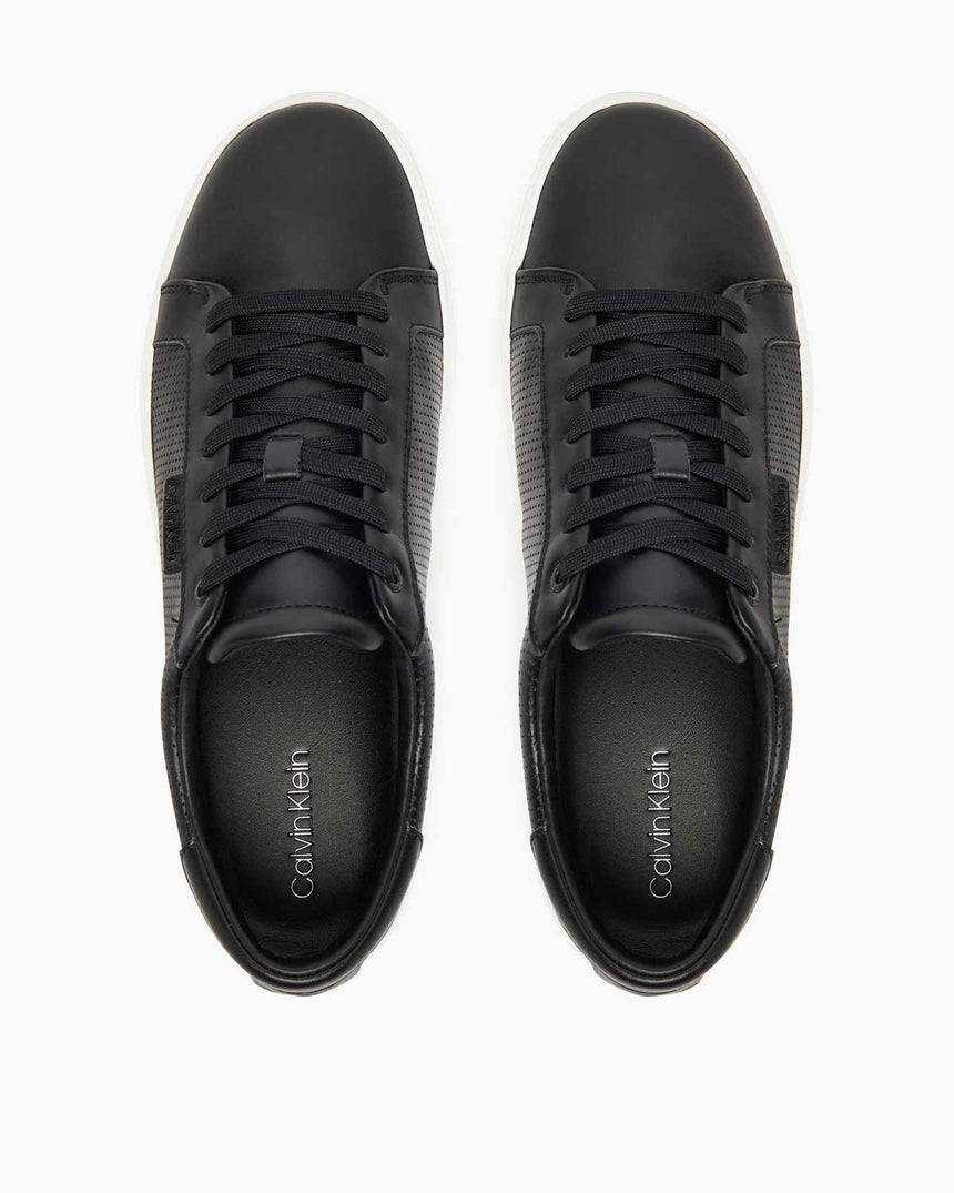 Calvin Klein Temiz Taban Mükemmel Deri Erkek Sneaker Black/Bright White