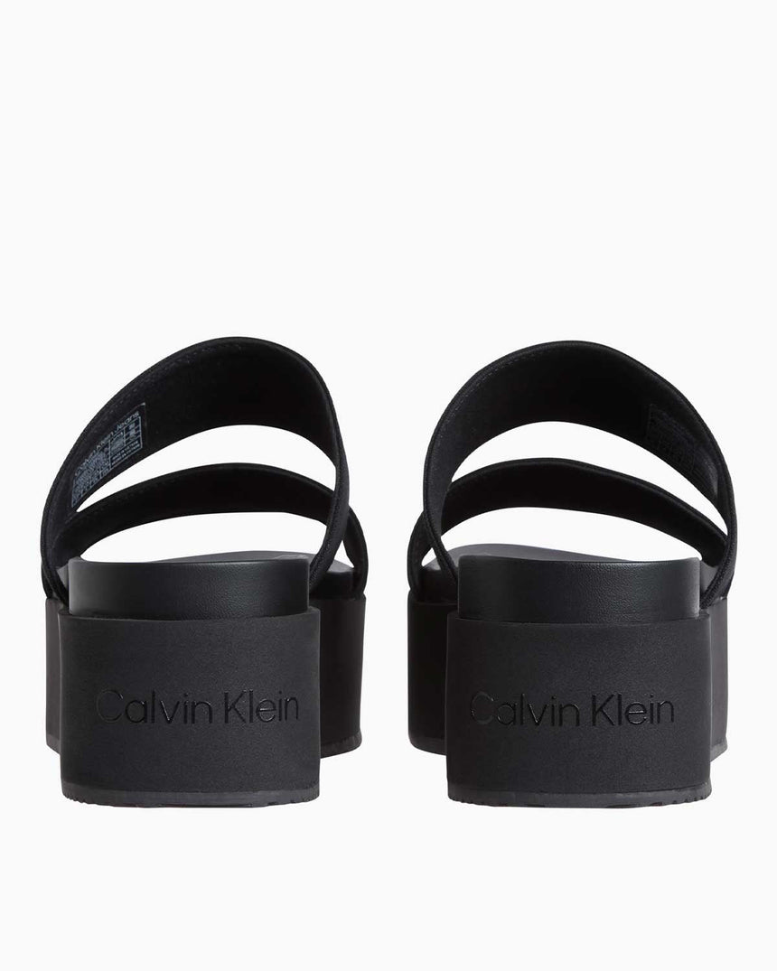 Calvin Klein Flatform Logolu Terlik Triple Black