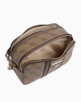 Guess Noreen Mini Sling Zincir Detaylı Çapraz Askılı Çanta Latte Logo / Brown