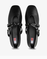 Tommy Hilfiger Baisley Deri MaryJane Kadın Balerin Ayakkabı Black