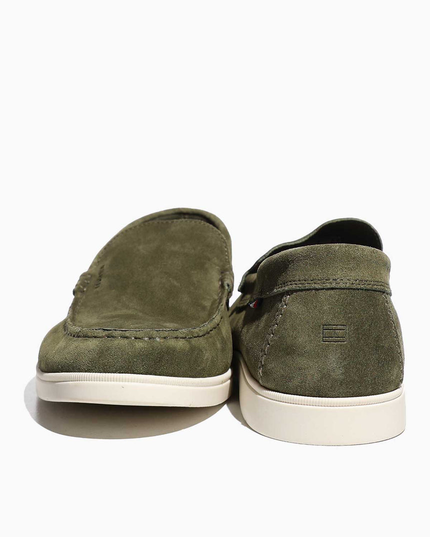 Tommy Hilfiger Casual Suede Loafers Süet Ayakkabı Green