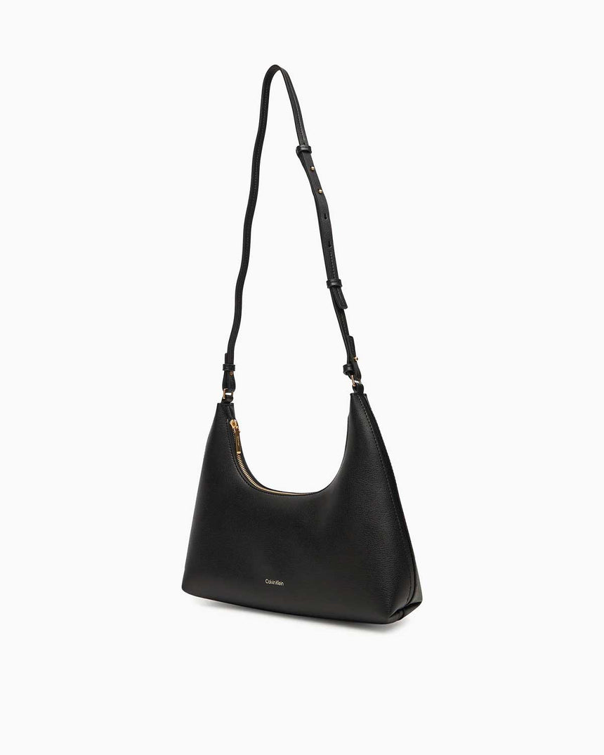 Calvin Klein Foil Logo Kadın Omuz Çantası Black/Toasted Coconut