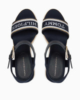 Tommy Hilfiger Mono Webbing Wedge Espadrilles Topuklu Sandalet Space Blue