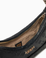 Guess Zarela Zincir Detaylı Omız Çantası Black Logo