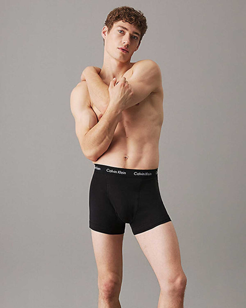 Calvin Klein Trunk 3Pk Underwear Bottoms Boxer Black/Shade/Slate Turq Wbs
