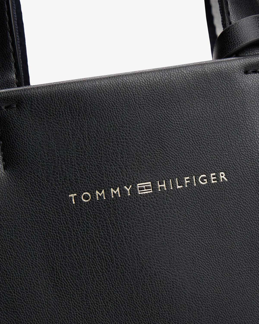 Tommy Hilfiger Resmi Orta Boy Kadın Alışveriş Çantası Black