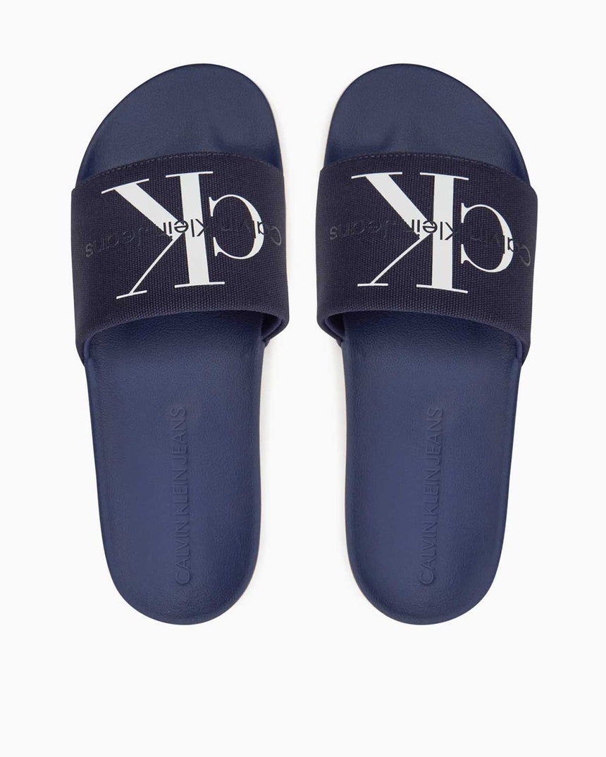 Calvin Klein Slide Monogram Erkek Terlik Navy