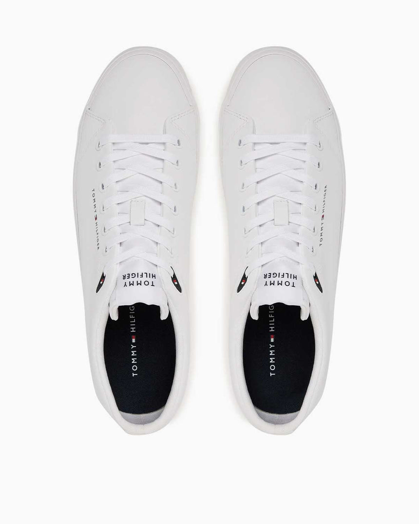 Tommy Hilfiger Düşük Bilek Güçlendirilmiş Deri Erkek Sneaker White