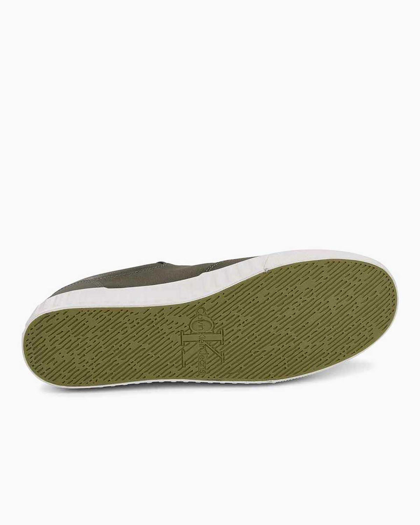 Calvin Klein Skater Lace Up Sneakers Dusty Olive/Bright White