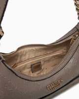 Guess Zarela Zincir Detaylı Omız Çantası Dark Oak