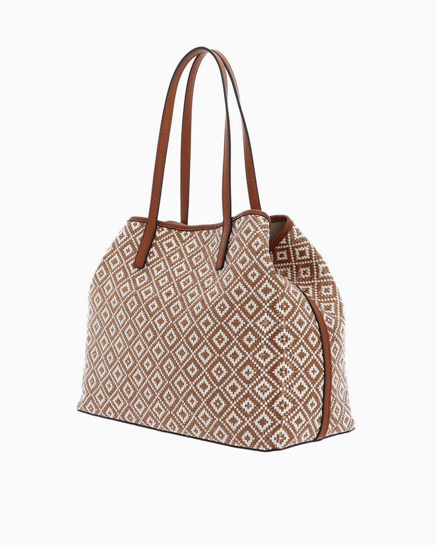 Guess Vikky Large Toto Omuz Çantası Cognac