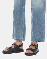 Tommy Hilfiger Hardware Sporty Kadın Deri Sandalet Black